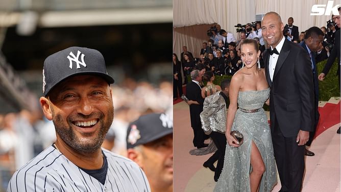 "This is for everyone who thinks he's been retired" - Derek Jeter's wife Hannah captures Yankees icon playing coach to his toddlers