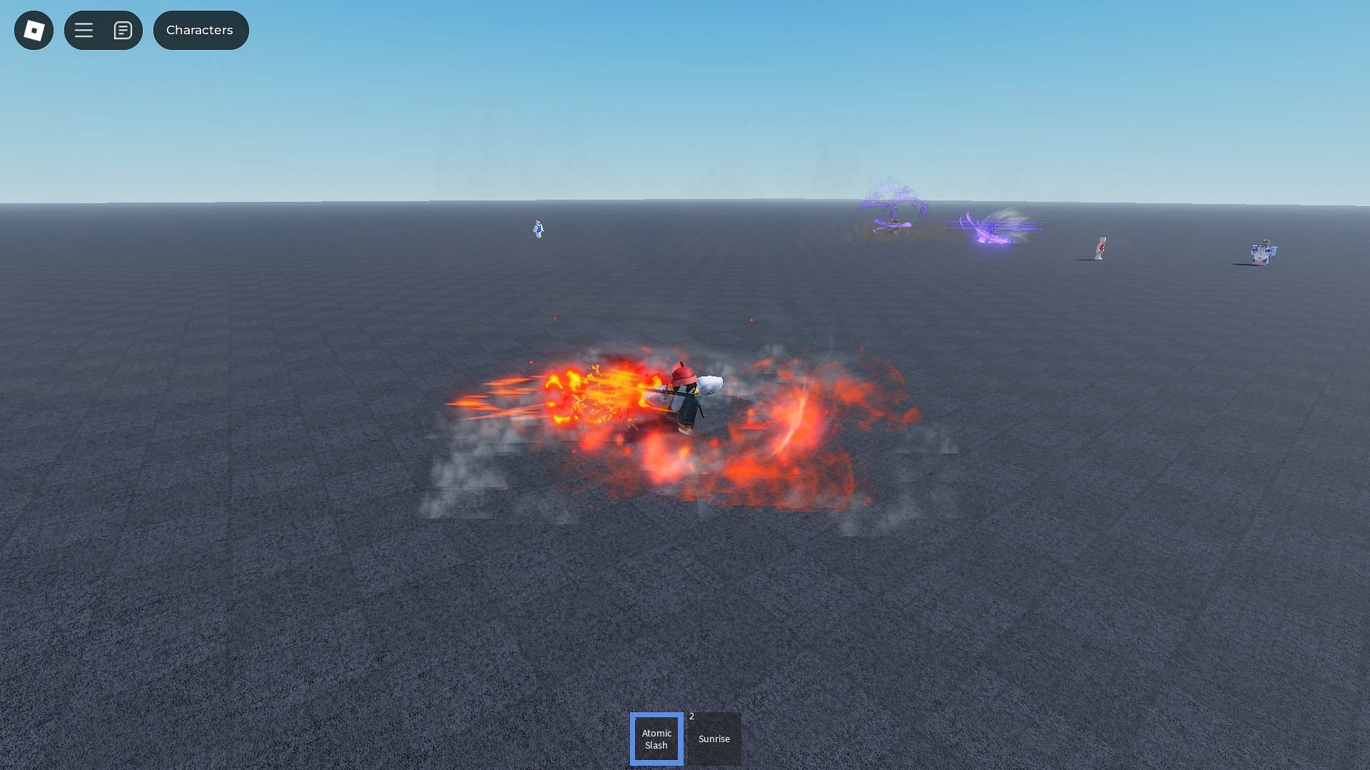 Using a skill in combat (Image via Roblox)