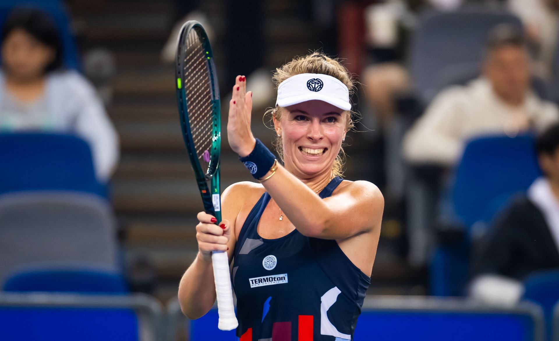 Frech reacts after a point at the 2024 Wuhan Open - Day 6 - Source: Getty