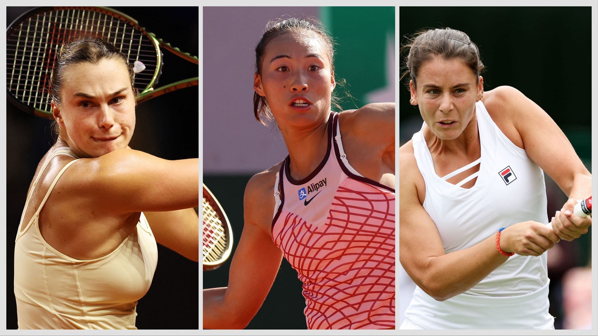 Aryna Sabalenka now leads the race to Riyadh, while Zheng Qinwen and Emma Navarro fight for the remaining spot. (Photos: Getty)