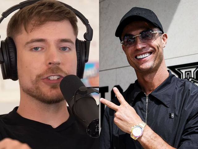 MrBeast talks about Ronaldo potentially surpassing him in subscriber count (Image via YouTube/ImPaulsive and Instagram/Cristiano Ronaldo)