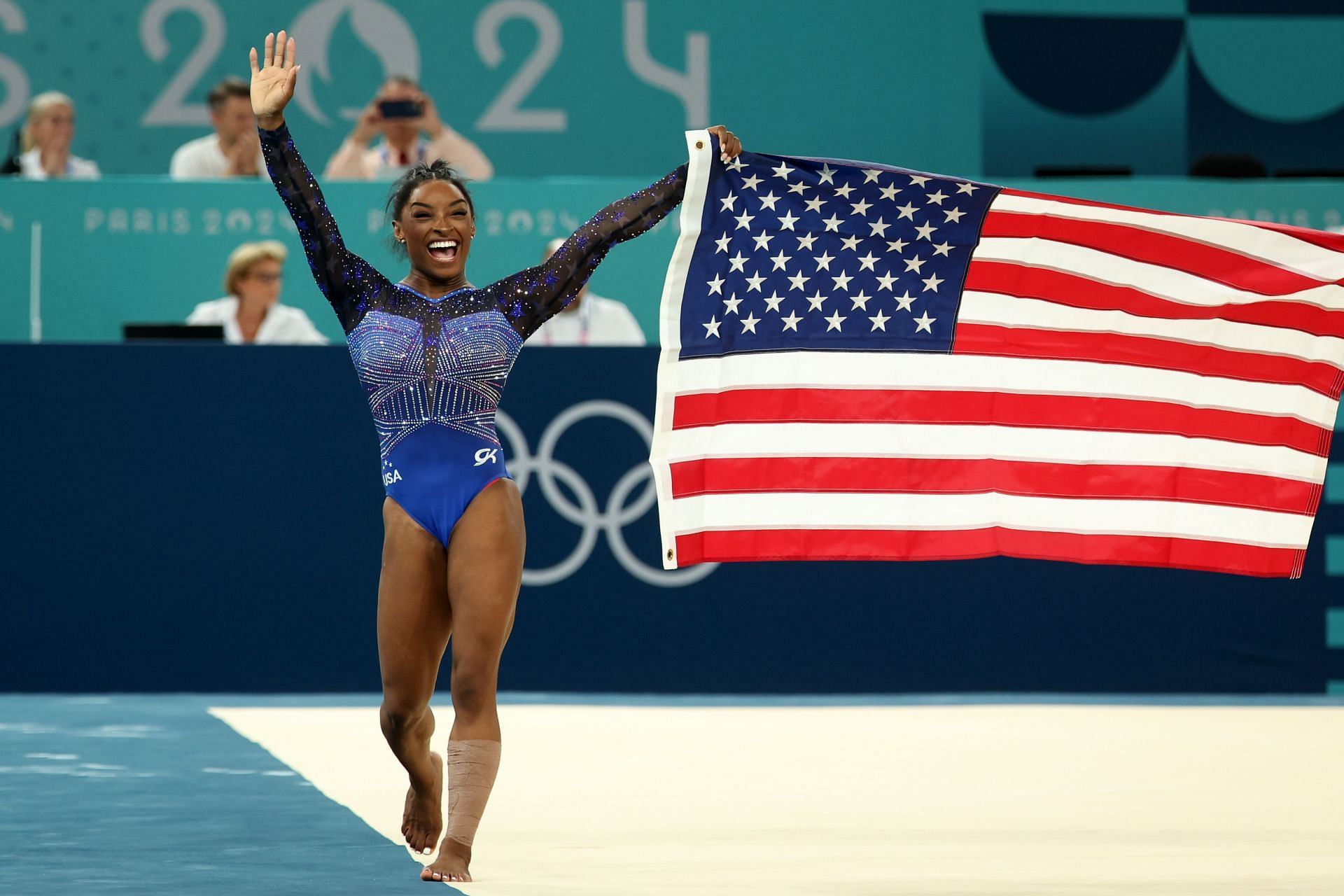 Simone Biles at Paris Olympics 2024. (Photo by Stefan Matzke - sampics/Getty Images)