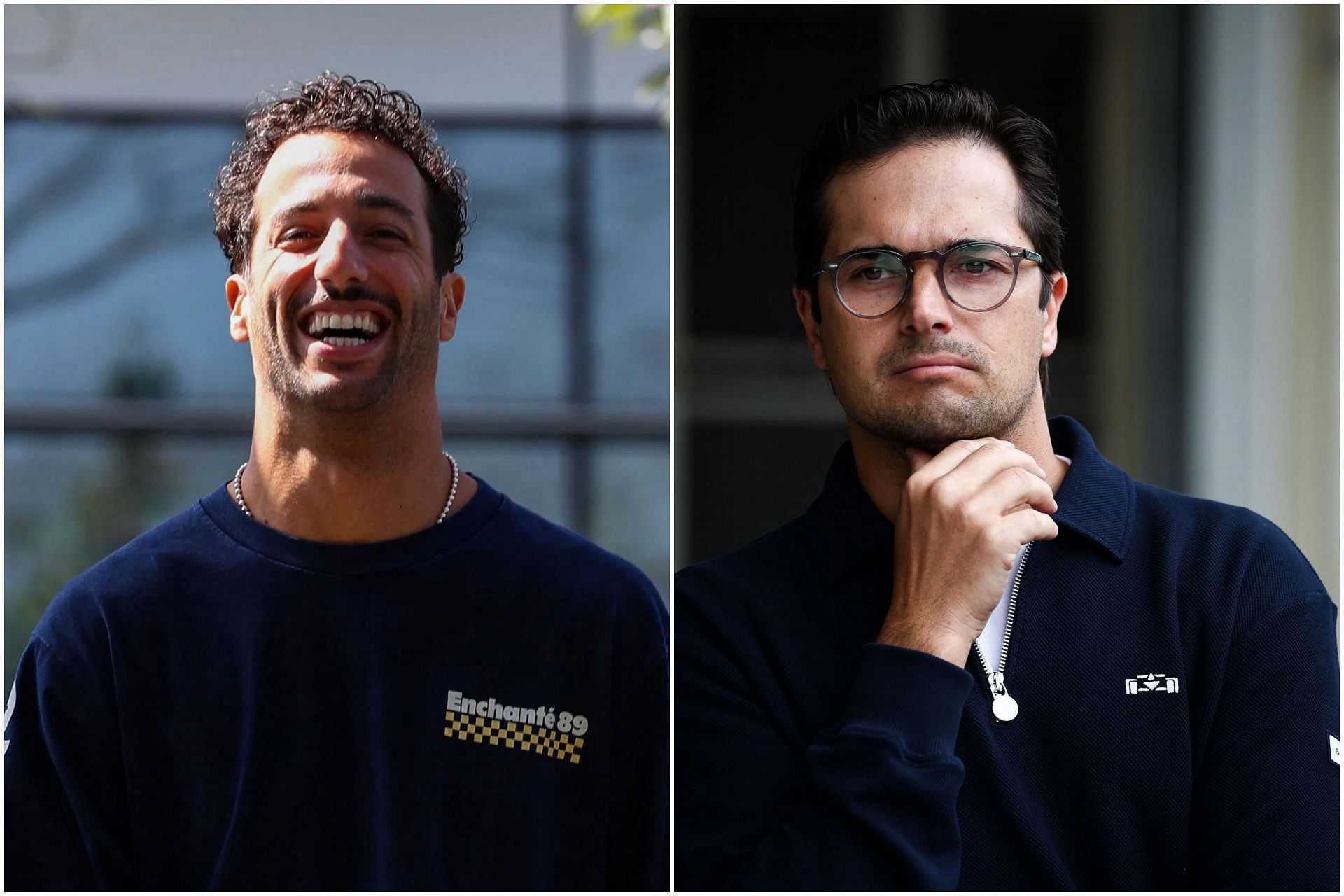 Daniel Ricciardo (L) and Nelson Piquet Jr. (R) (Image via Getty)