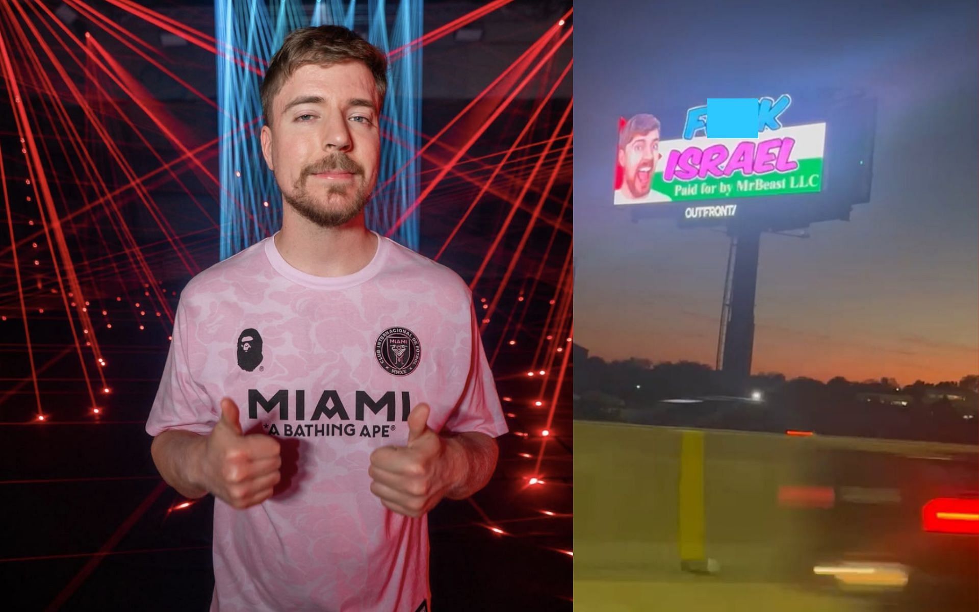 MrBeast spokesperson responds after &quot;F**k Israel&quot; billboards &quot;paid for by MrBeast LLC&quot; appear in Chicago