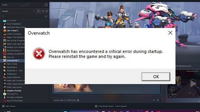 Overwatch 2 "critical error during startup": Potential causes and fixes