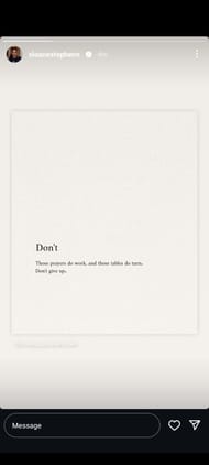 Sloane Stephens' Instagram Story (Image: Instagram @sloanestephens)