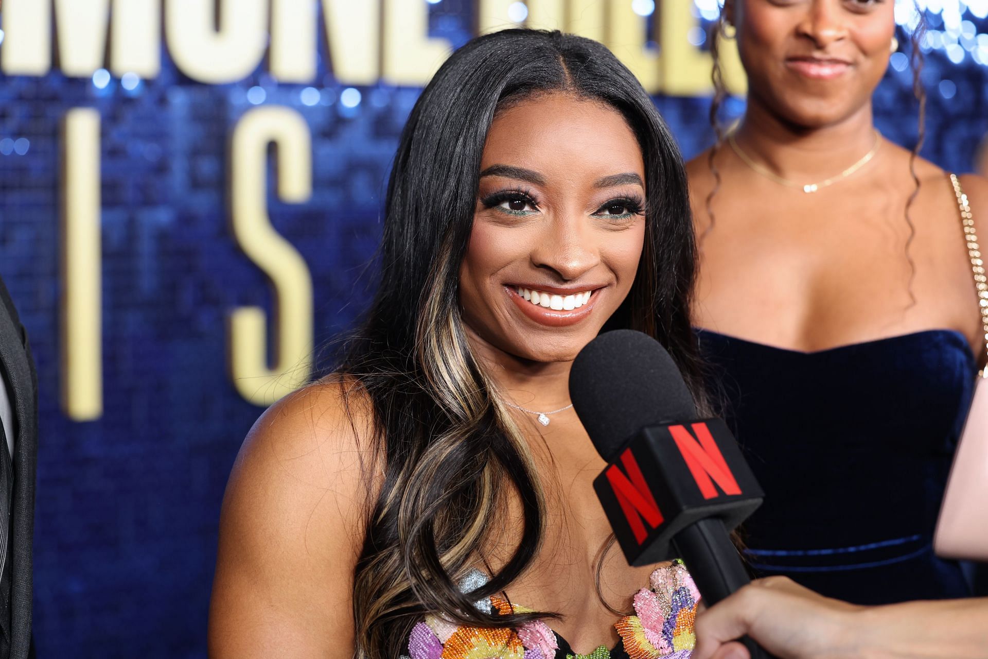 Simone Biles at the Los Angeles Premiere Of Netflix&#039;s &quot;Simone Biles Rising: Part 2&quot; (Image via Getty)