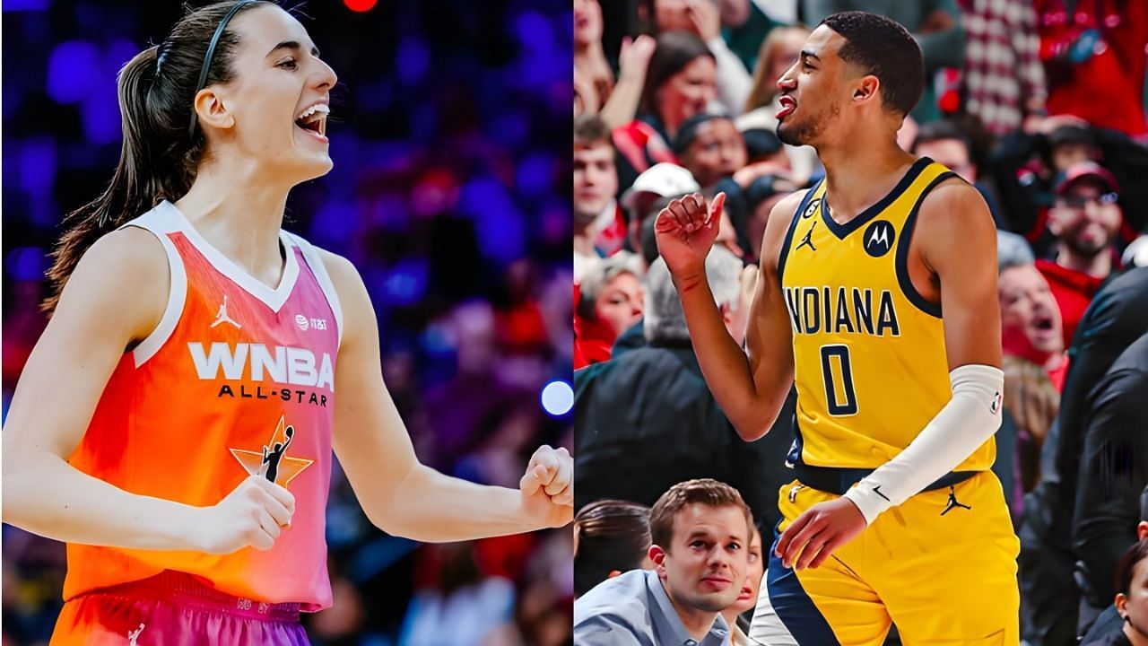 Tyrese Haliburton reveals him and gf Jade Jones, have a group chat with Caitlin Clark &amp; Connor McCaffery [Credit: IG/@tyresehaliburton, @caitlinclark22]