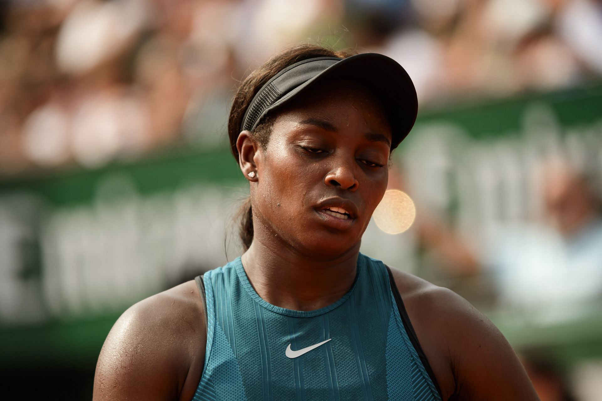 Sloane Stephens during the 2018 French Open final against Simona Halep (Source: Getty)