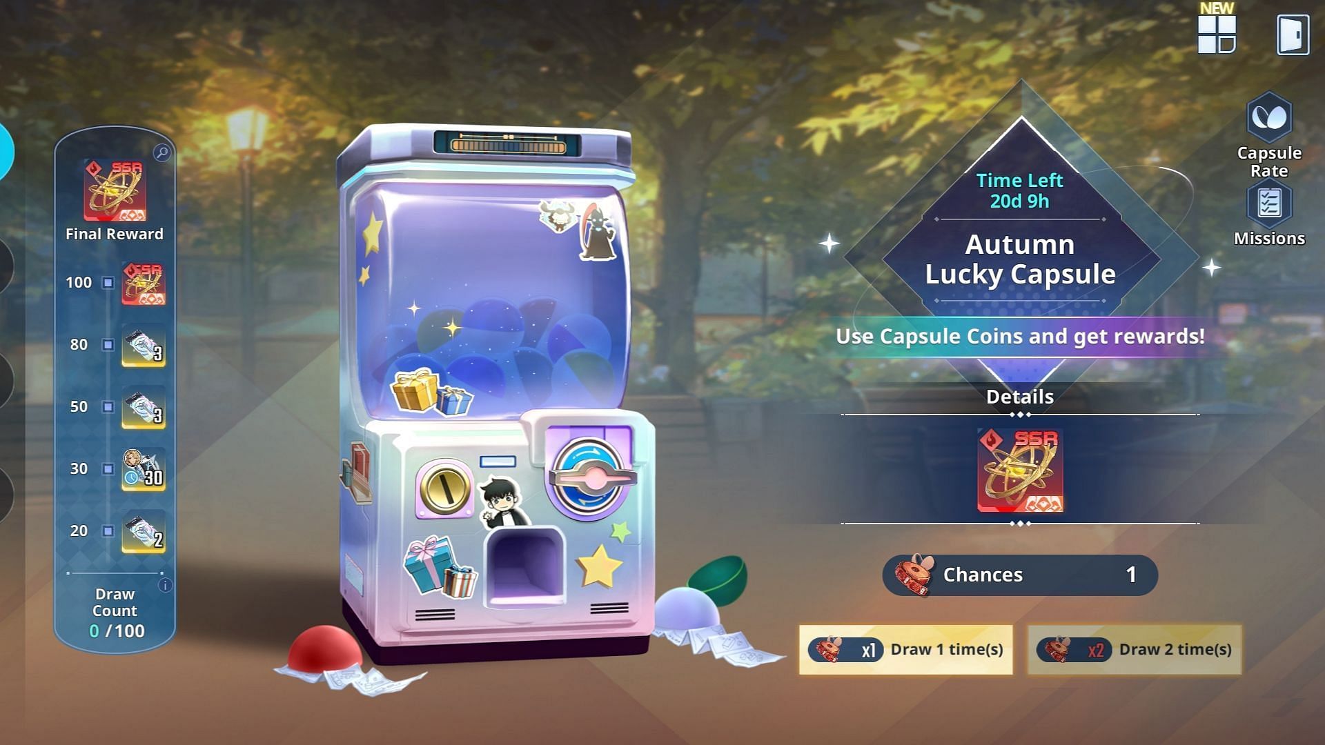 You can get two copies of the weapon from the Autumn Lucky Capsule event (Image via Netmarble)