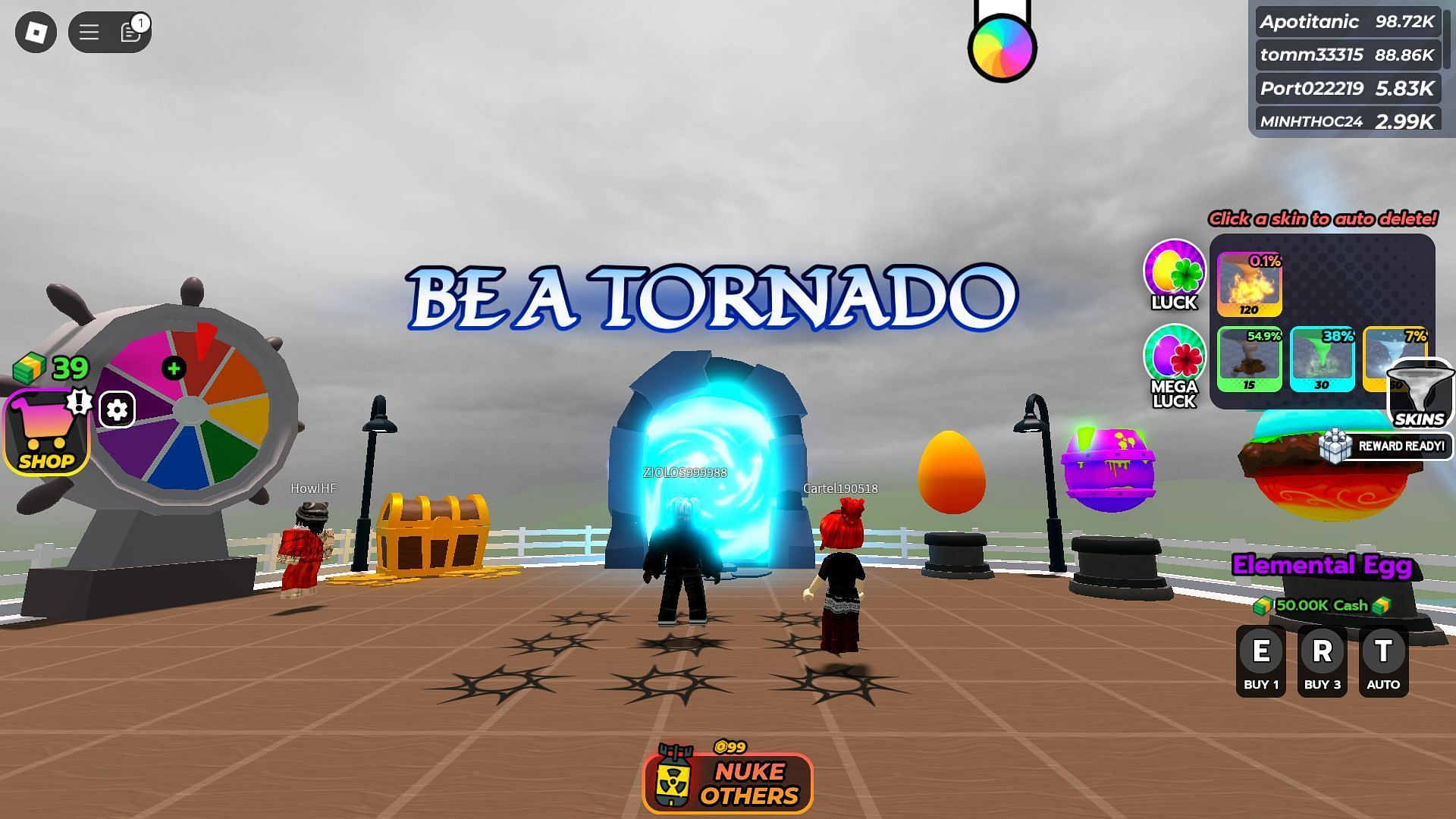 The portal to the main game area (Image via Roblox)