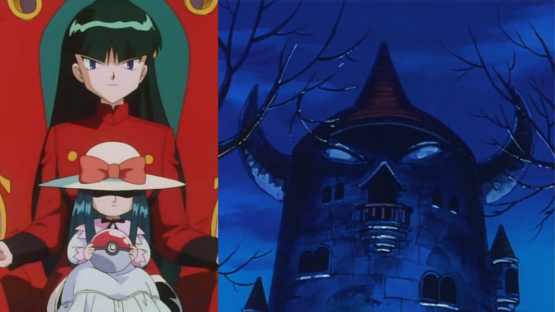 Sabrina and The Tower of Terror as seen in the anime (Image via The Pokemon Company)