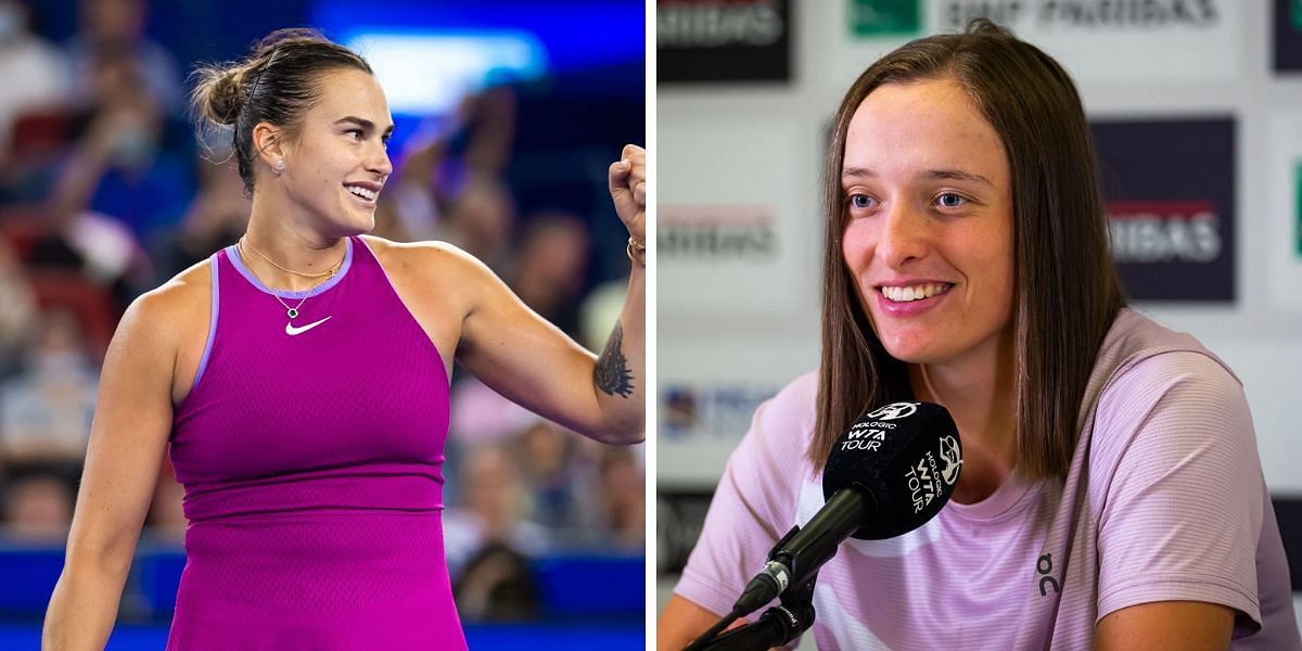 Iga Swiatek and Aryna Sabalenka on the main tour : Image Source - Getty 