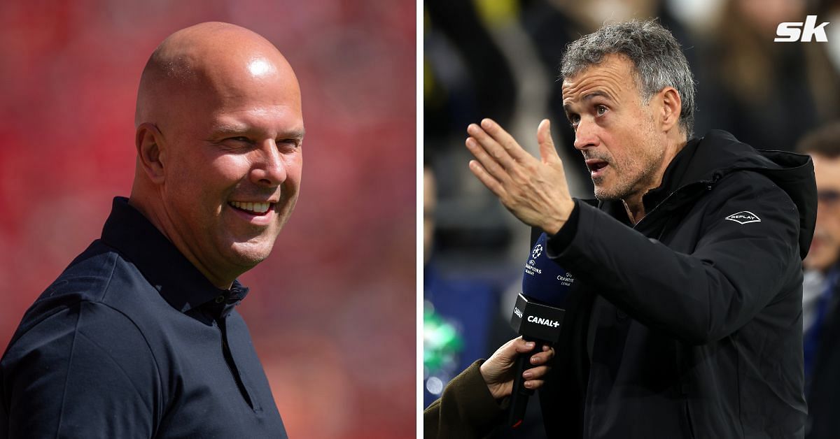 Arne Slot (left) and Luis Enrique