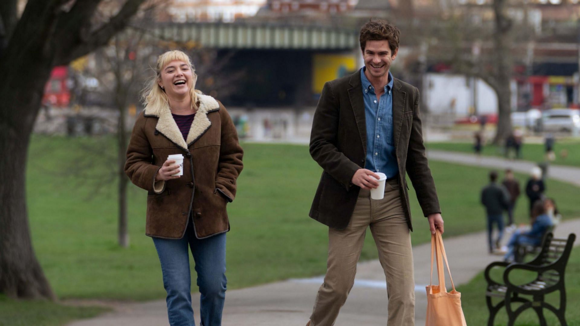 Andrew Garfield and Florence Pugh in &quot;We Live in Time&quot; (Image via A24)