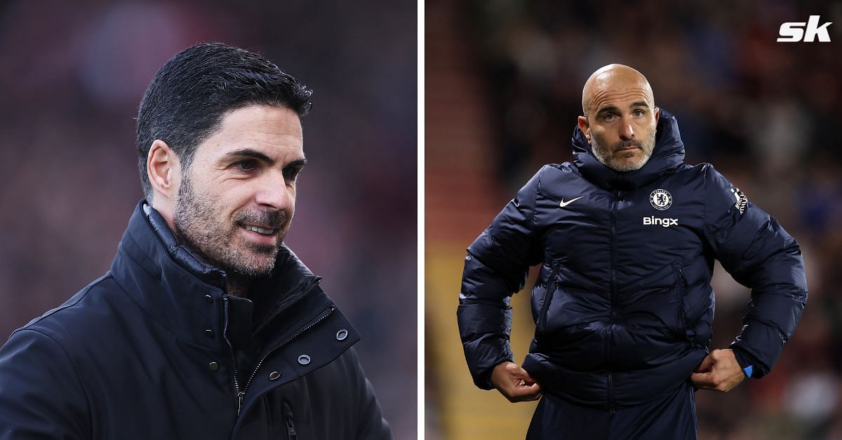 Mikel Arteta (left) and Enzo Maresca