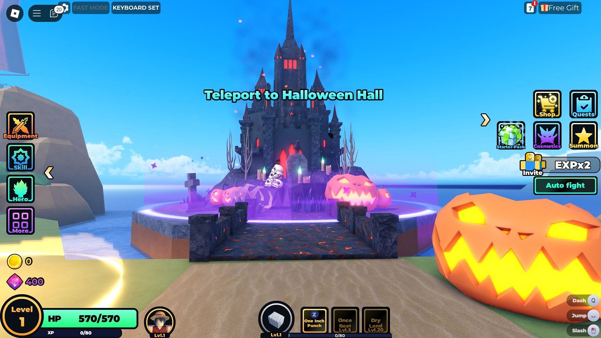 This is the portal to the new Halloween dungeon (Image via Roblox)