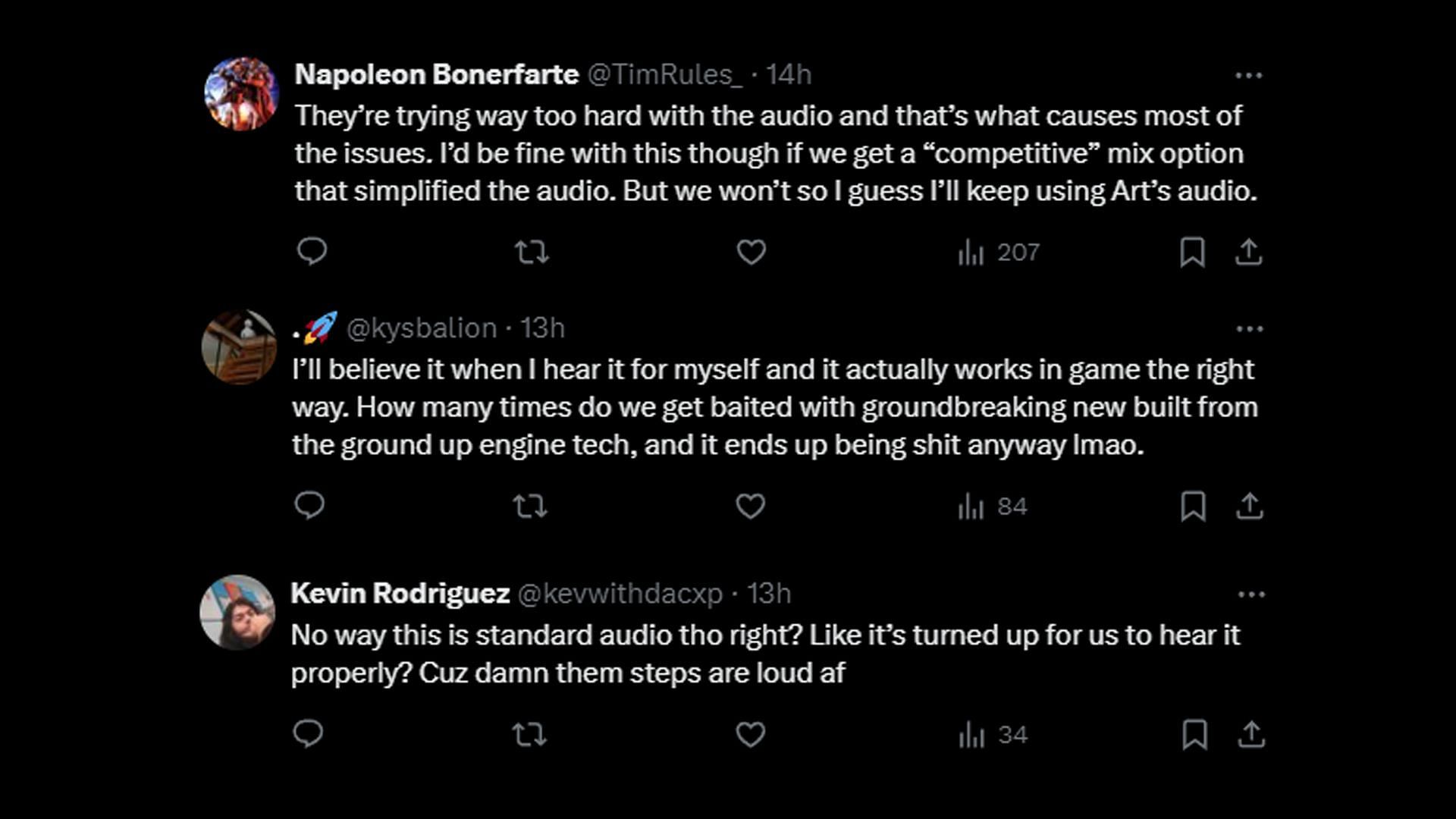 Fans criticizing the audio changes in Black Ops 6 (Images via X)