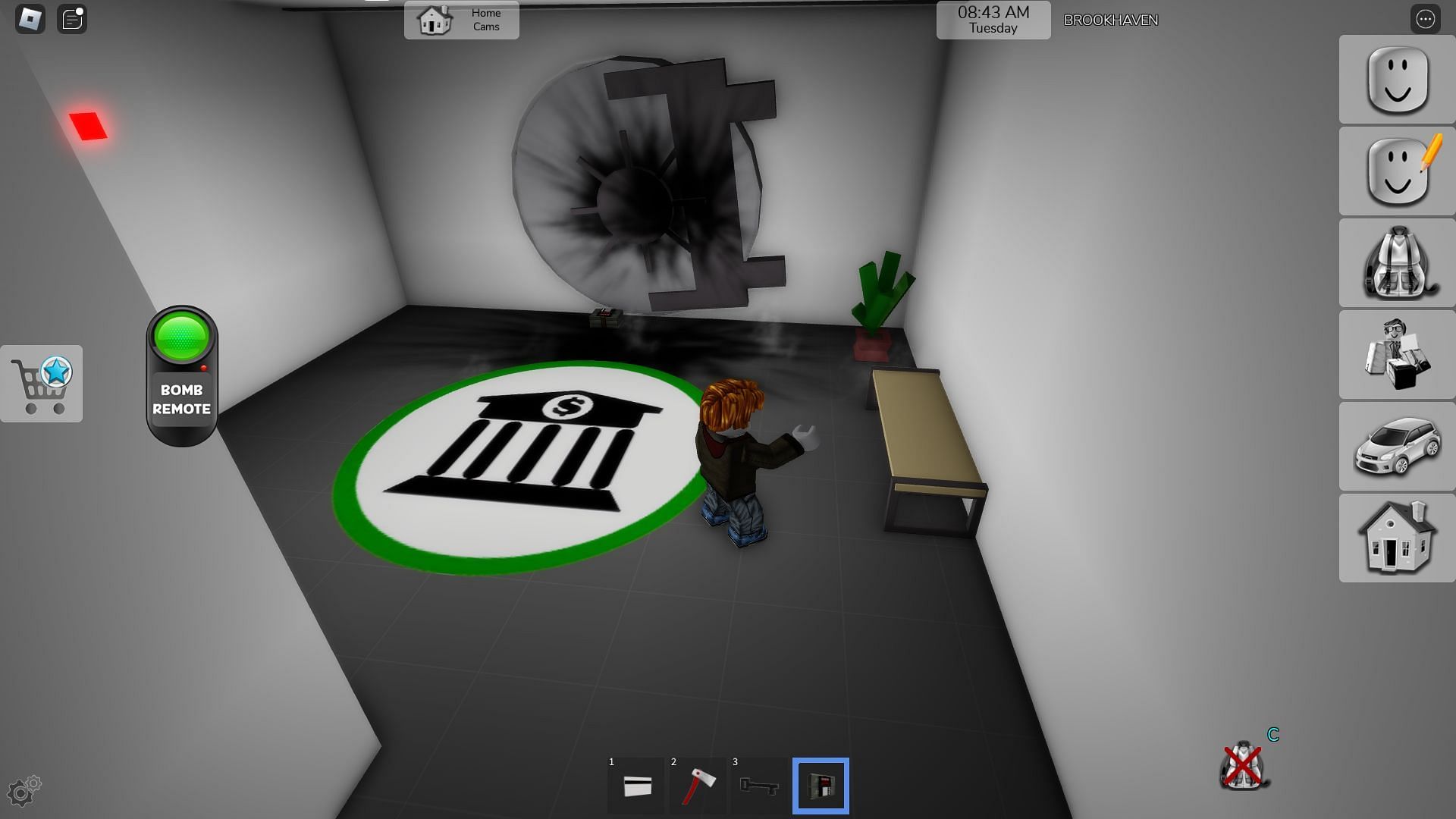 You must use bombs to open this door (Image via Roblox)