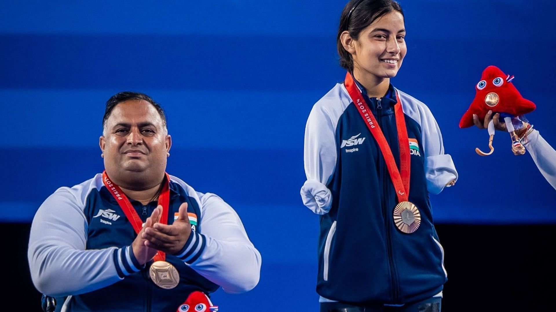 Rakesh Kumar won the bronze medal along with Sheetal Devi in the mixed team compound open archery event at Paris Paralympics. (Image credit: Rakesh Kumar/IG)