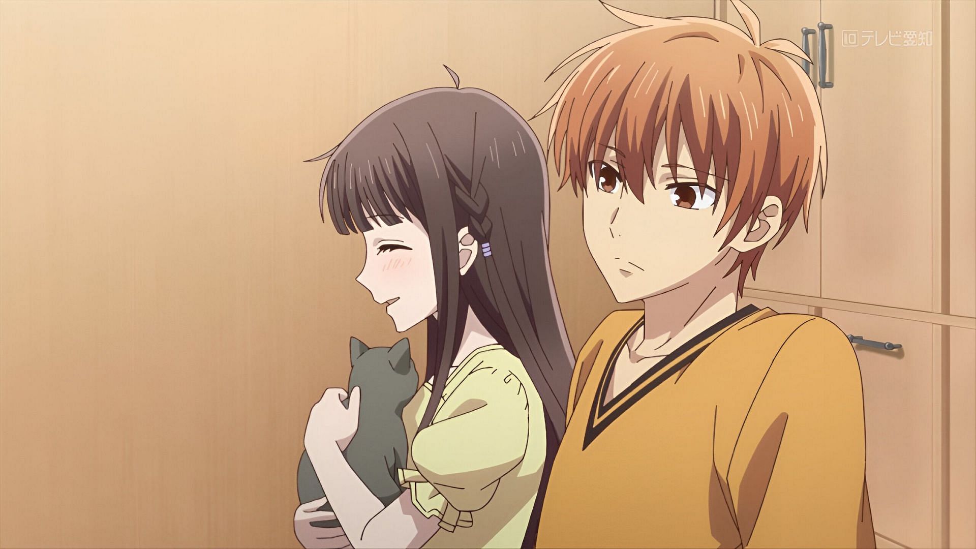 Tohru and Kyo as seen in the anime (Image via TMS Entertainment)