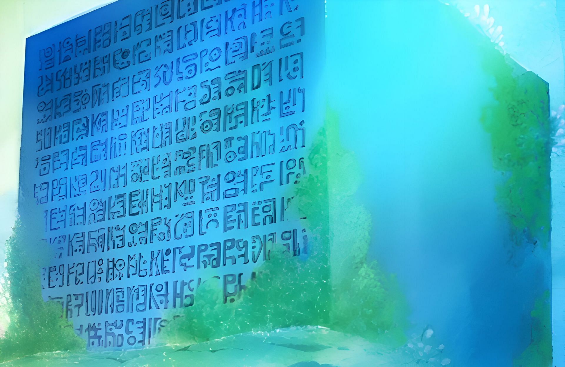 A Historical Poneglyph as seen in the anime (Image via Toei Animation)