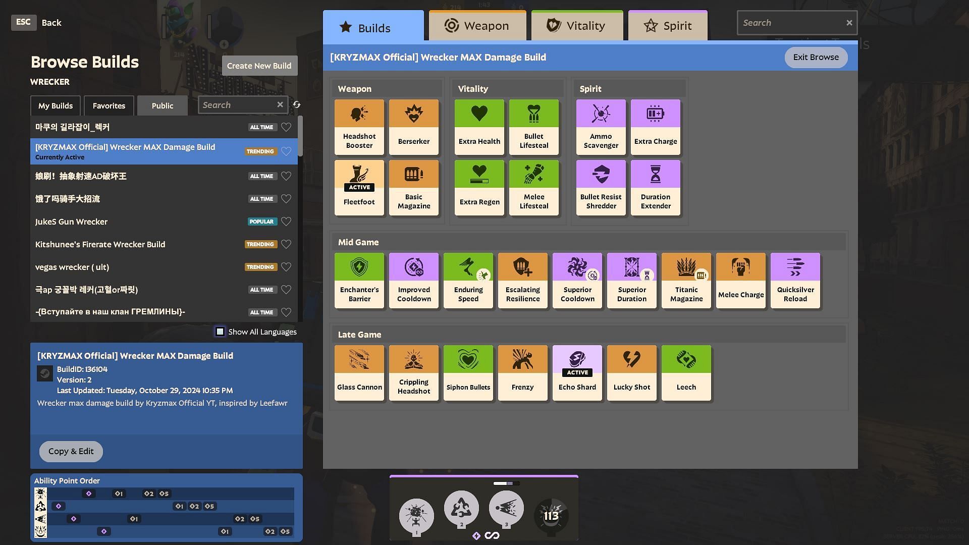 Deadlock Wrecker build (Image via Valve)