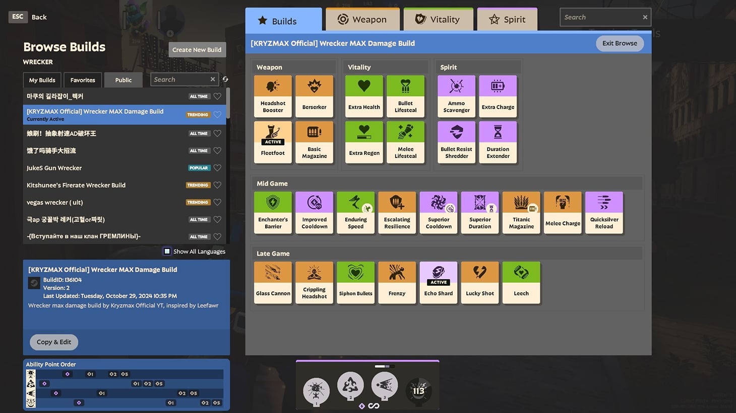 Deadlock Build List Deadlock Wrecker build guide