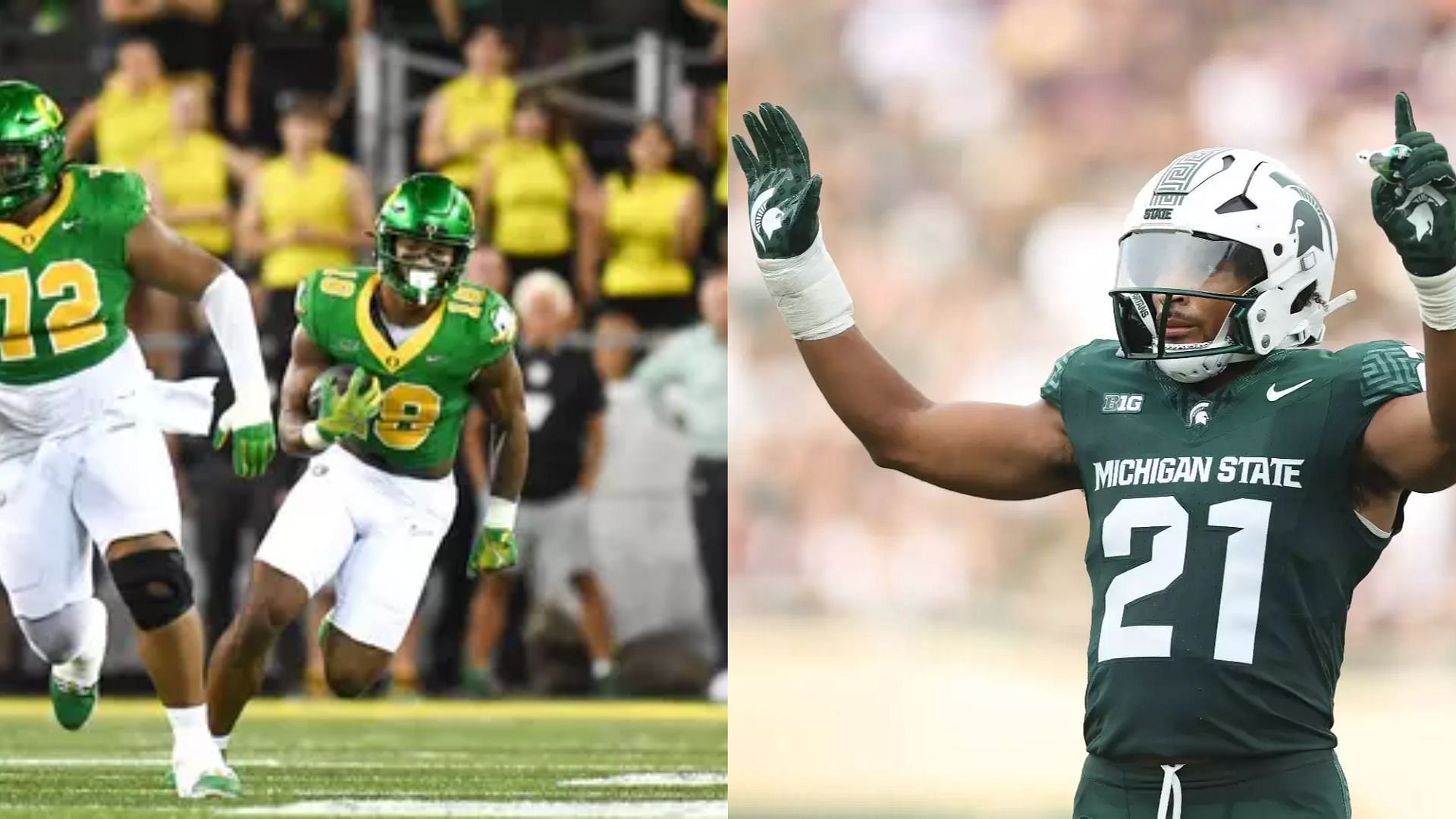 Images courtesy of Oregon &amp; Michigan State Athletics