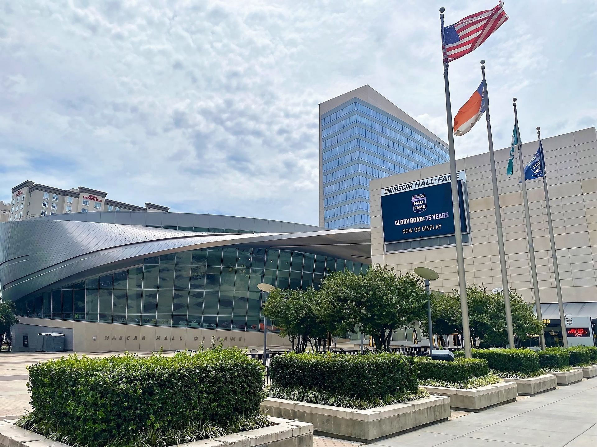 The NASCAR Hall of Fame building in Charlotte, North Carolina