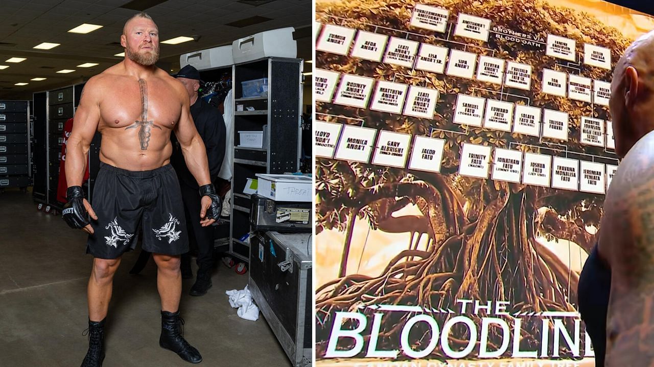 Brock Lesnar; Bloodline family tree (via WWE