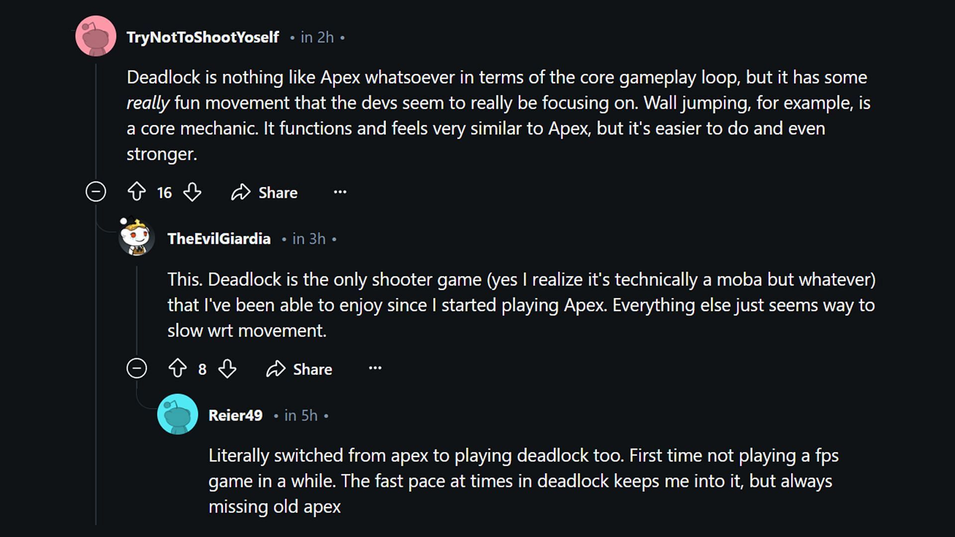 Players compare EA&#039;s battle royale to Deadlock (Image via Reddit)