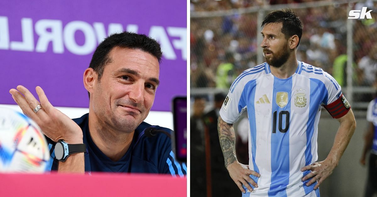 Lionel Scaloni and Lionel Messi (Images via Getty)