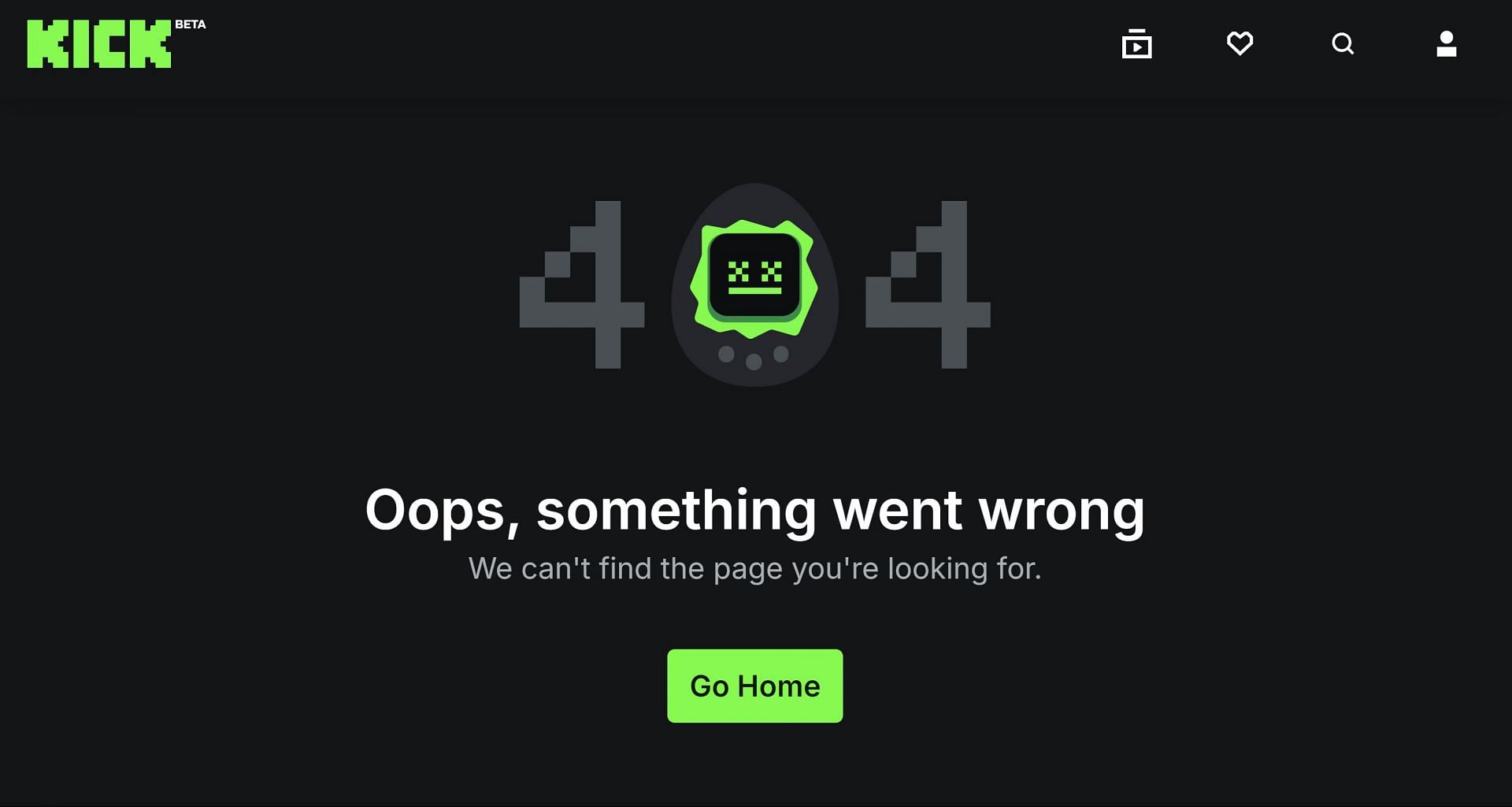 A message that appeared when trying to access the streamer&#039;s Kick channel on October 13, 2024 (Image via Kick.com)