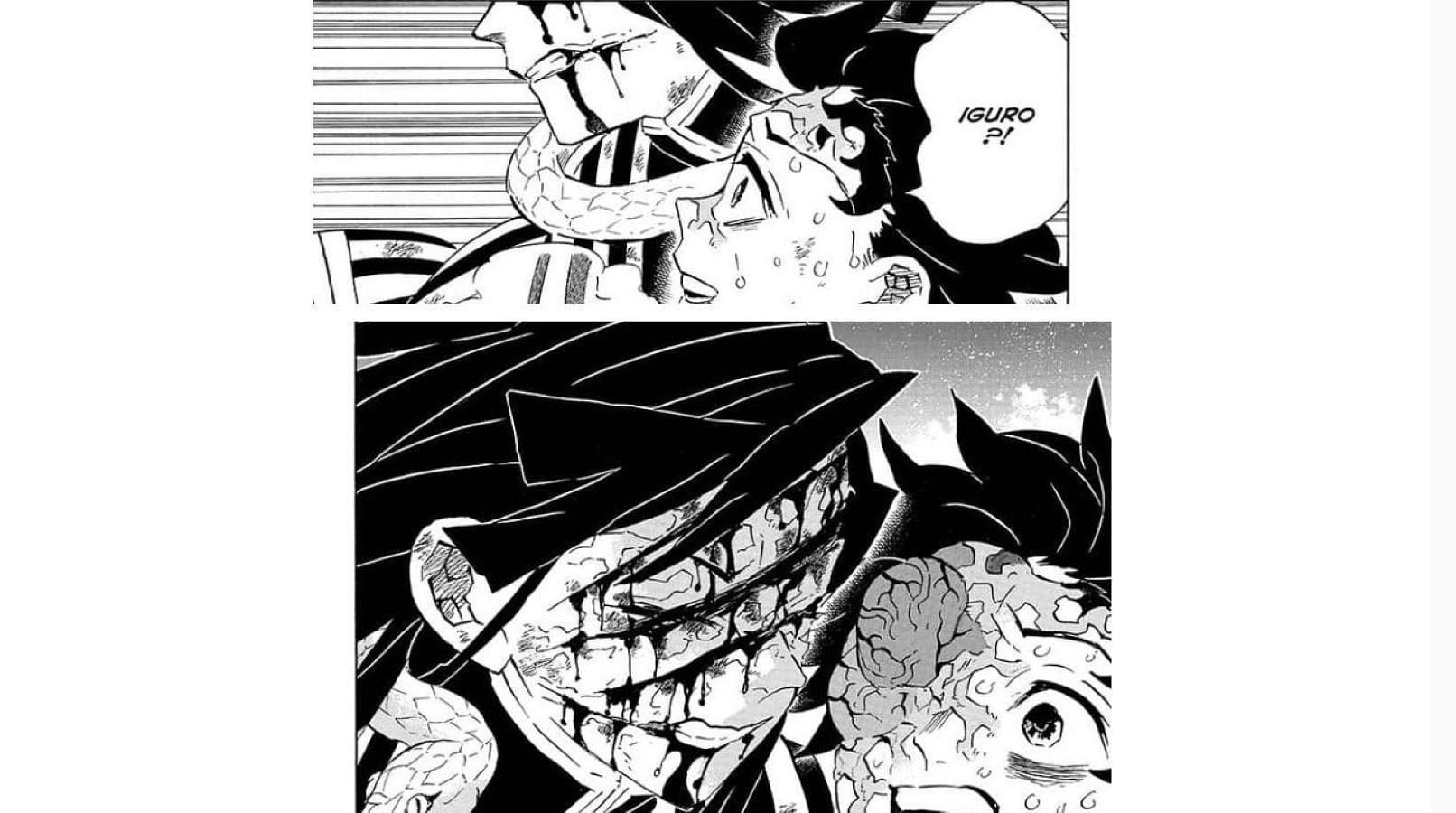 Obanai fought Muzan blind in the Demon Slayer manga (Image via Shueisha)