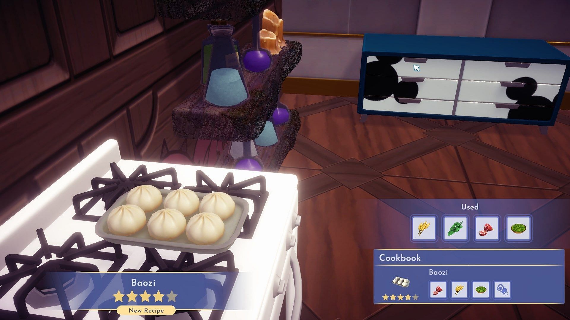 You need four ingredients to make Baozi (Image via Gameloft)