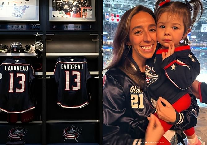 Johnny Gaudreau’s sister Katie thanks Blue Jackets for their hospitality toward the Gaudreau Family during home game