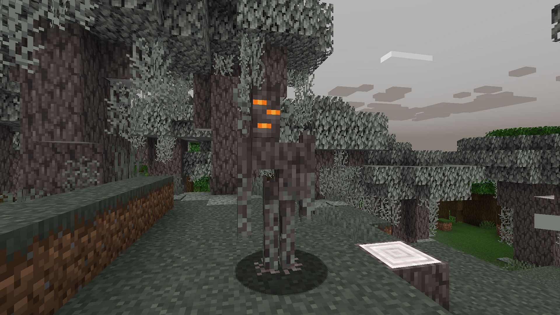 O mob Creaking no Minecraft pode ser encontrado no Pale Garden (Imagem via Mojang Studios)