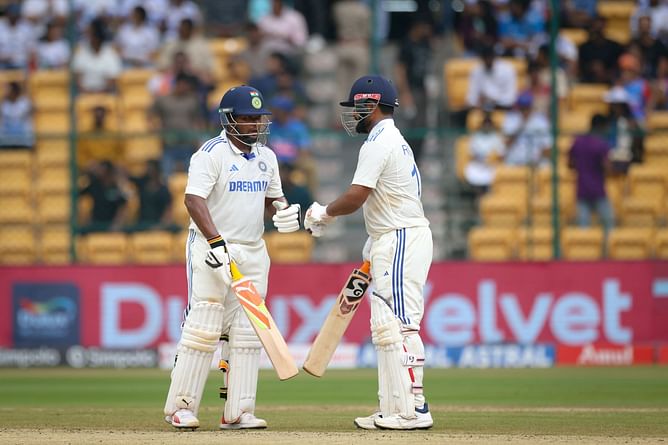 "Was asking him to stop, he wasn't looking" - Sarfaraz Khan on animated reaction after mix-up with Rishabh Pant on Day 4 of IND vs NZ 2024 1st Test