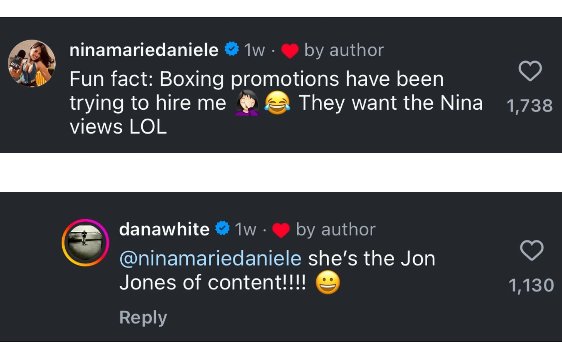 White and Daniele's comments