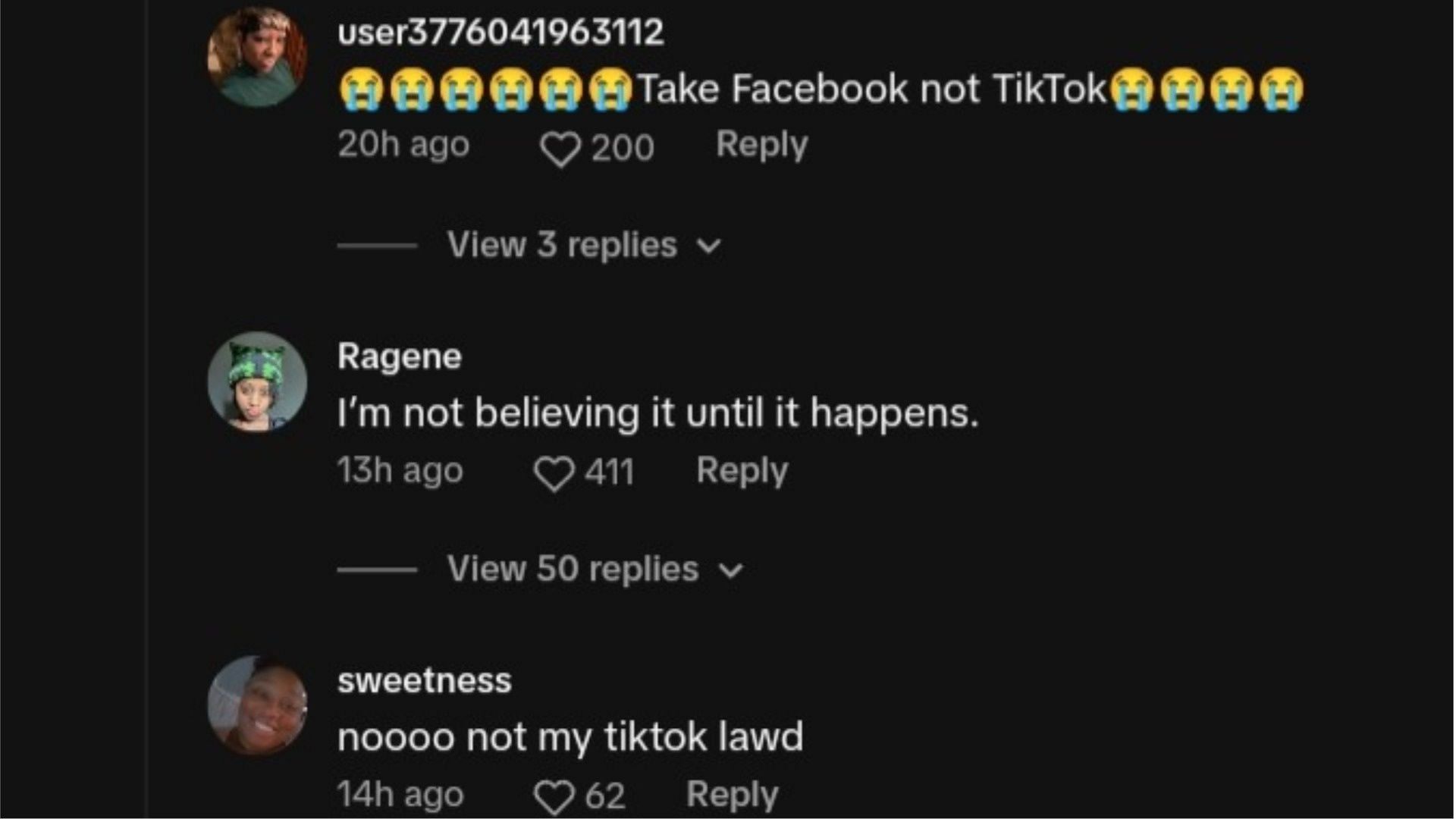 Other reactions under the post (Image via TikTok/@b.thedonn)