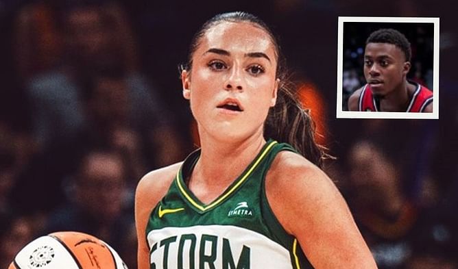Nika Muhl's boyfriend Nahiem Alleyne cheers as she nets first Besiktas basket in showdown against Fenerbahce