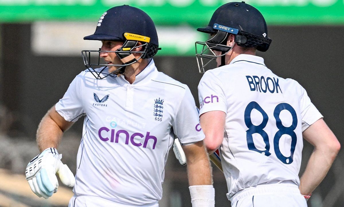Joe Root and Harry Brook. (Credits: England Cricket Twitter)