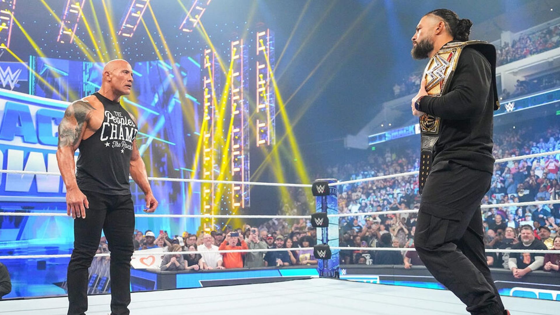 The Rock and Roman Reigns came face to face at the 2024 Bad Blood [Image Credits: WWE.com]