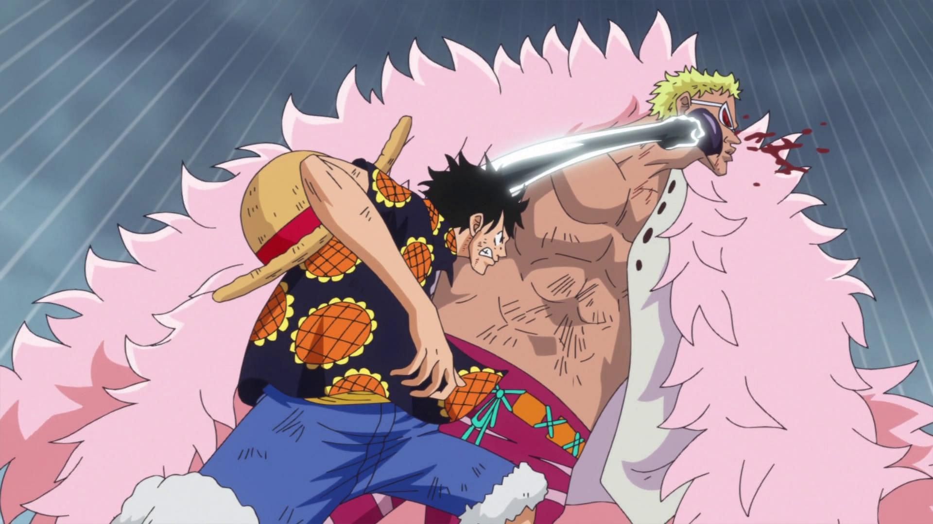 Luffy using Armament Haki in One Piece (Image via Toei Animation)