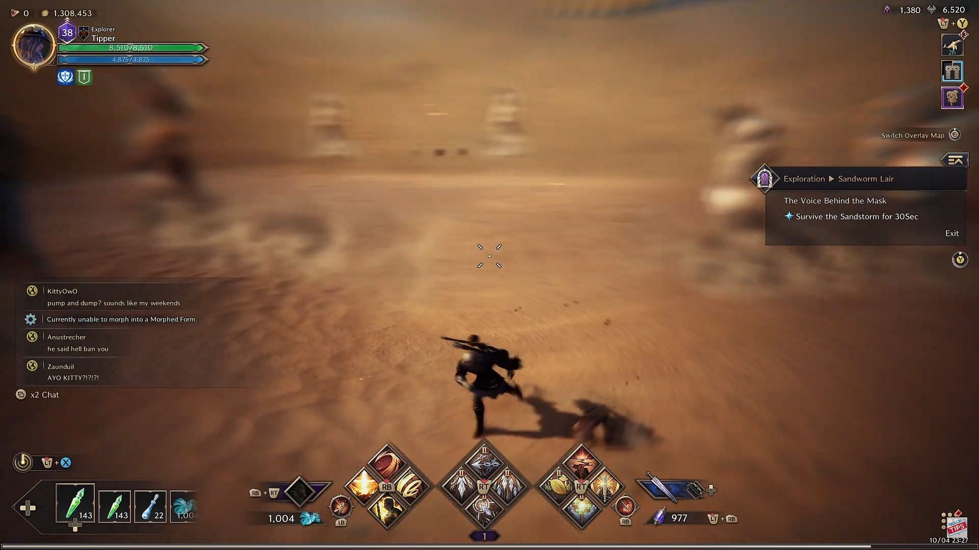 Dodge the sandstorm for 30 seconds (Image via YouTube/Quick Tips)