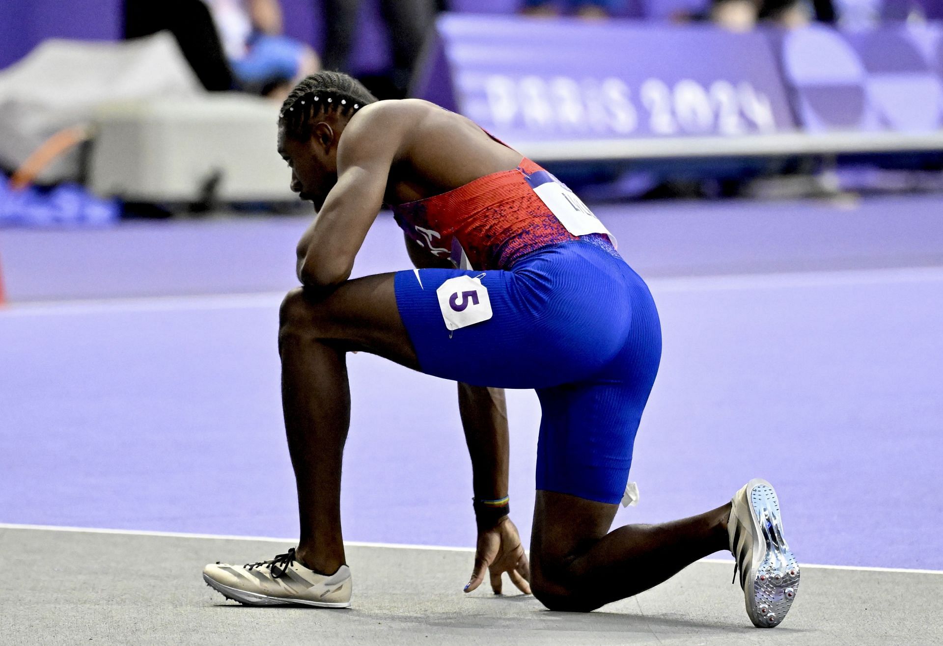 Track and Field during the Paris 2024 Olympics. - Noah Lyles in action (Source: Getty)