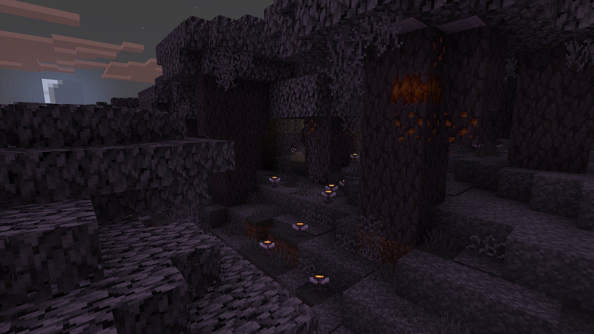 Look for the eyeblossom and resin in Pale Garden (Image via X/Minecraft)