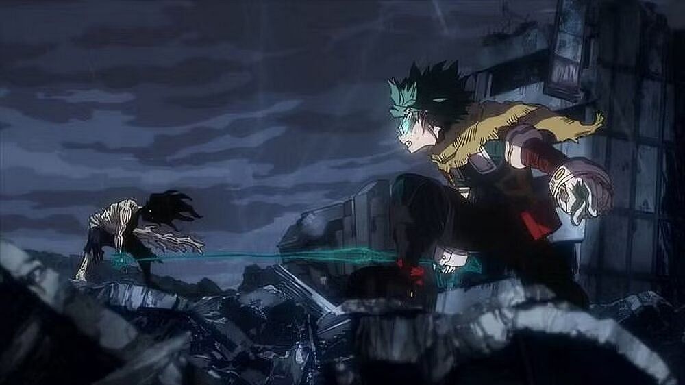 Shigaraki and Deku about fight in the anime (Image via Bones).