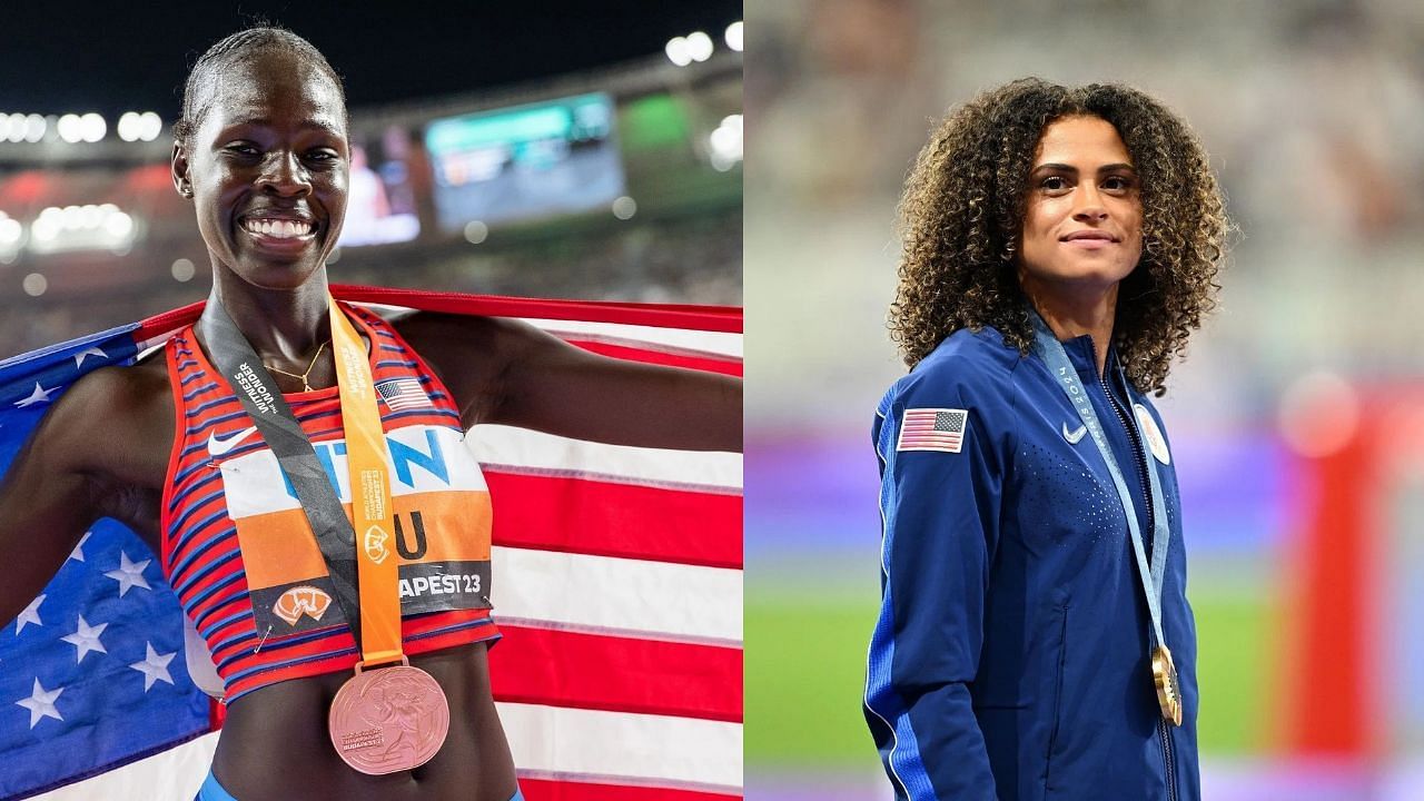 Athing Mu and Sydney McLaughlin-Levrone (Images via: Both Getty)